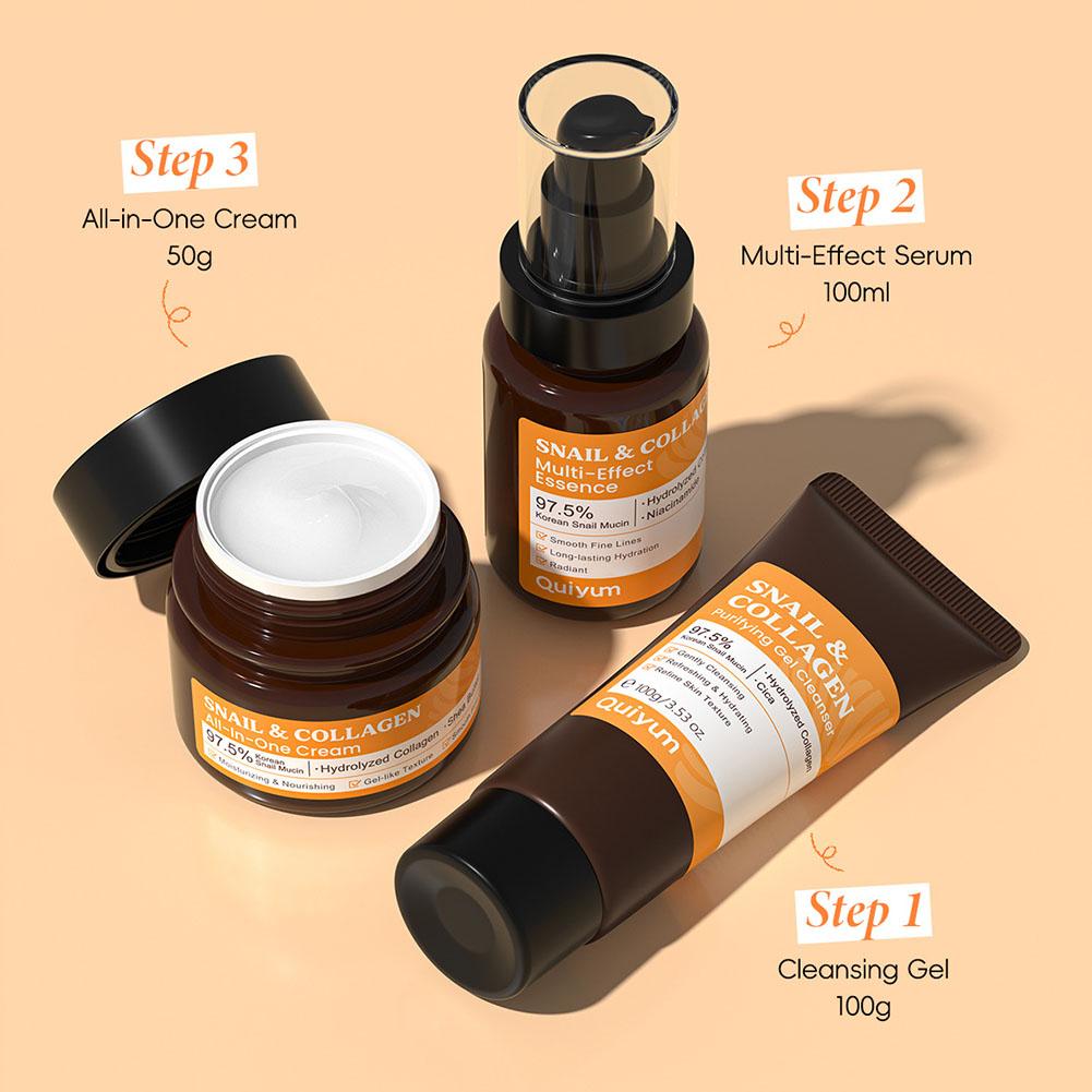 Snail Cream Gel - Gel nettoyant au collagène d'escargot 100g