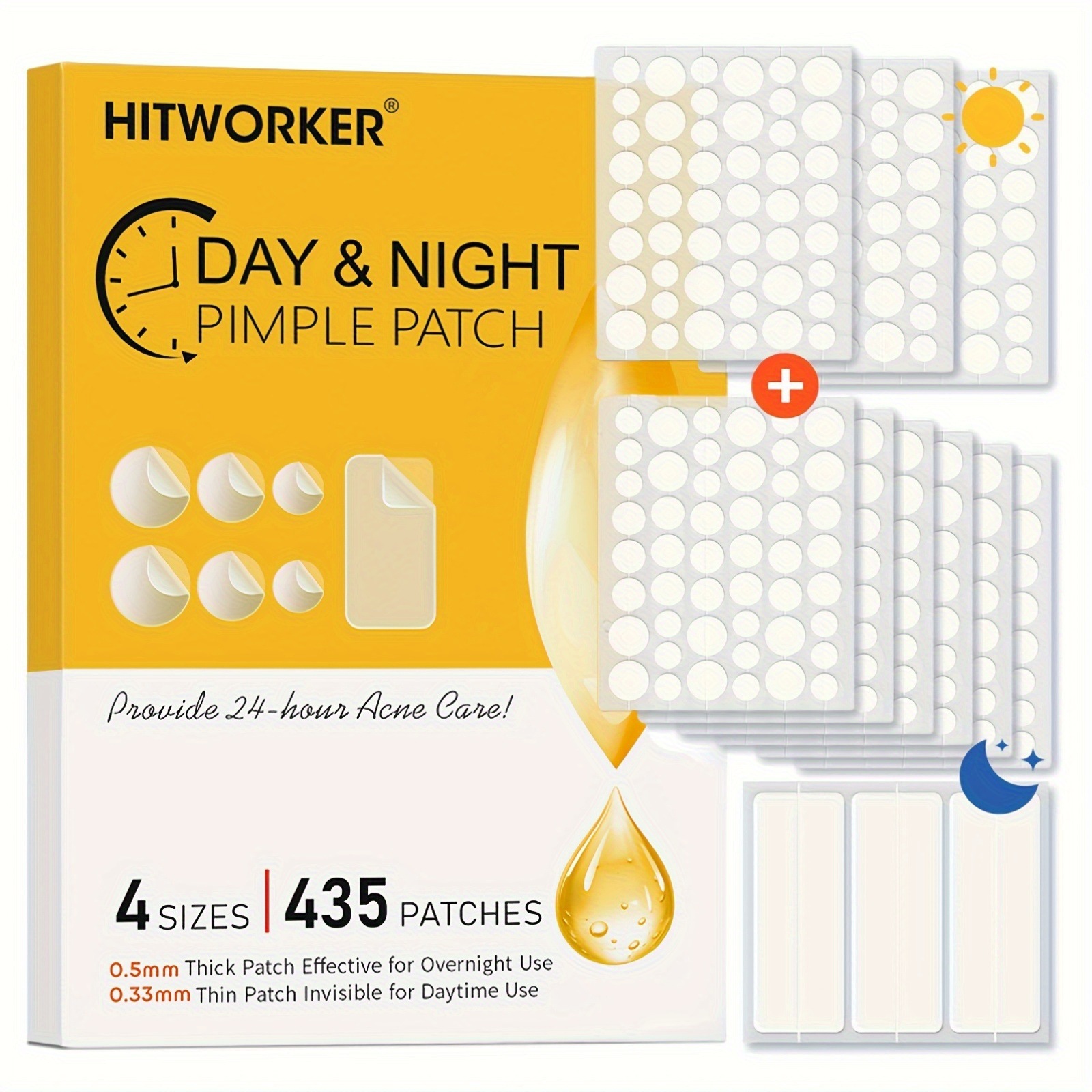 Skincare The Originote - 435 patchs transparents contre l'acné, sans