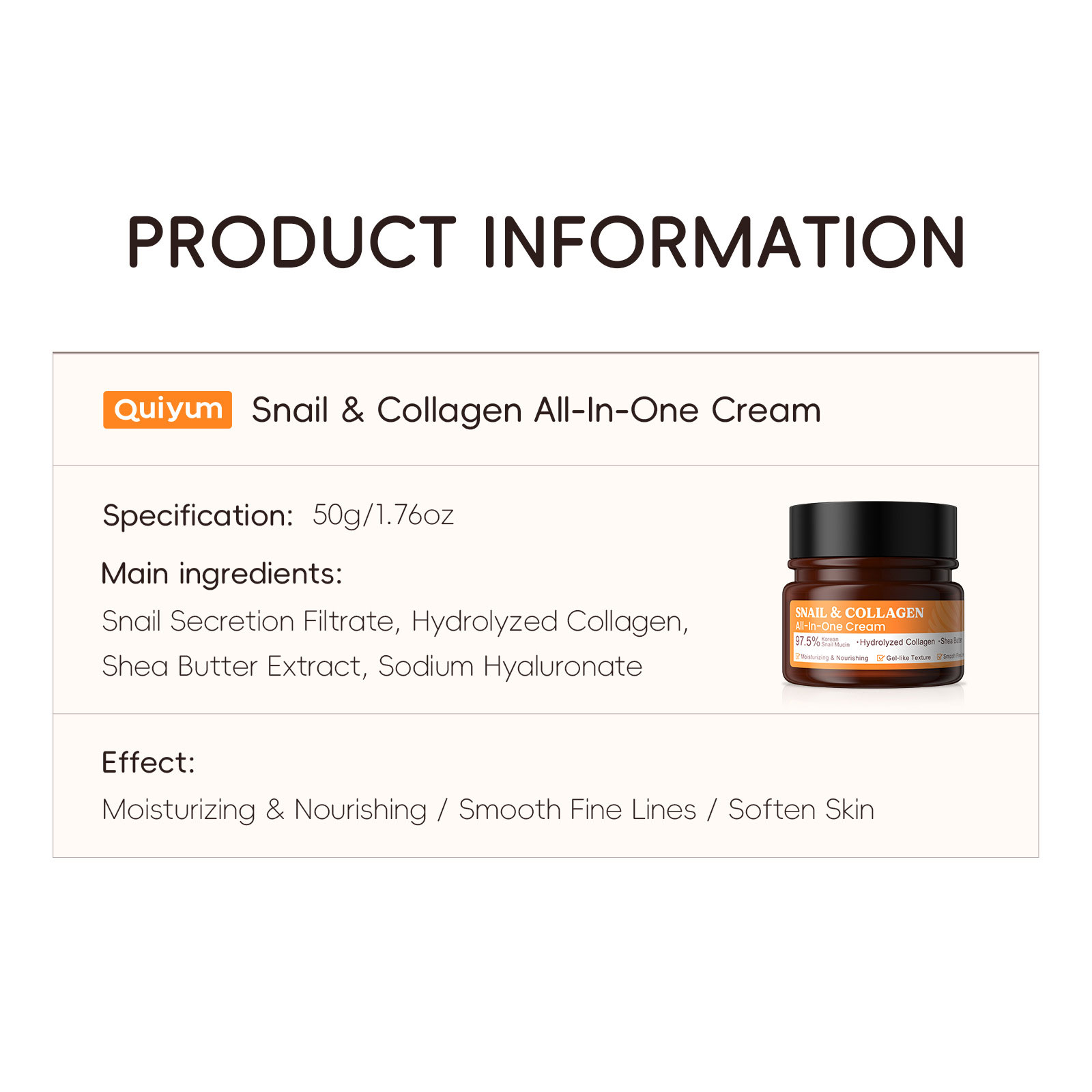LAIKOU-Crème pour le visage au - Snail Cream Gel avis et prix